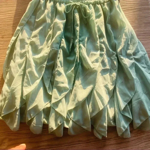 DRESS IN PASTEL GREEN  RUFFLES DRESS SIZE M - Picture 4 of 10